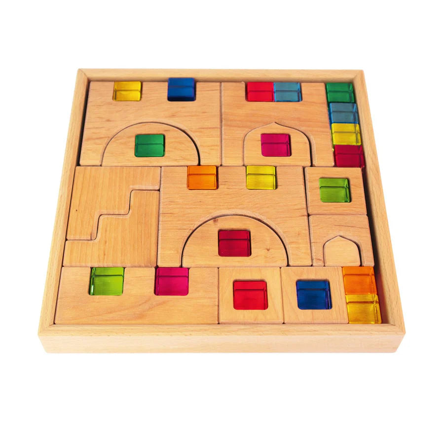 Lichtbauschloss, Holz, 34 Teile