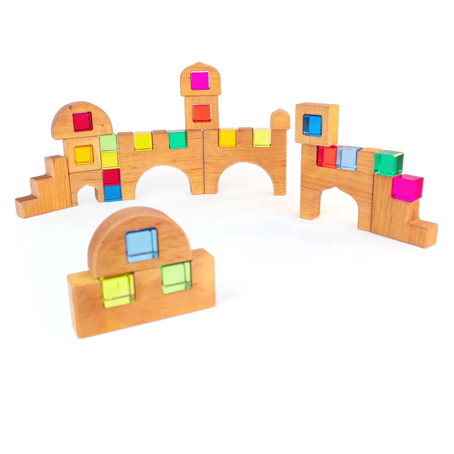 Lichtbauschloss, Holz, 34 Teile