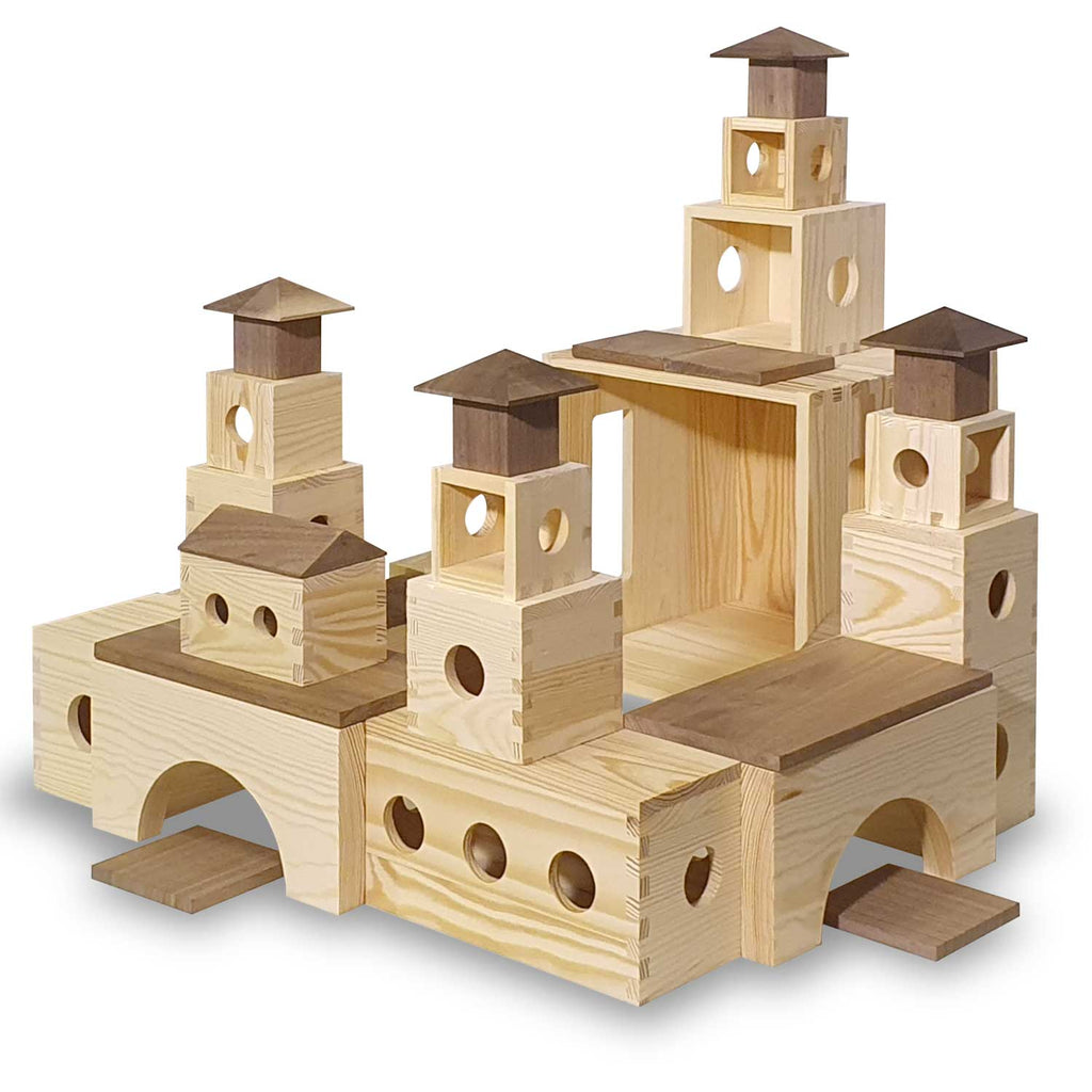 Holzburg-Set XL, Holz, für Kinder